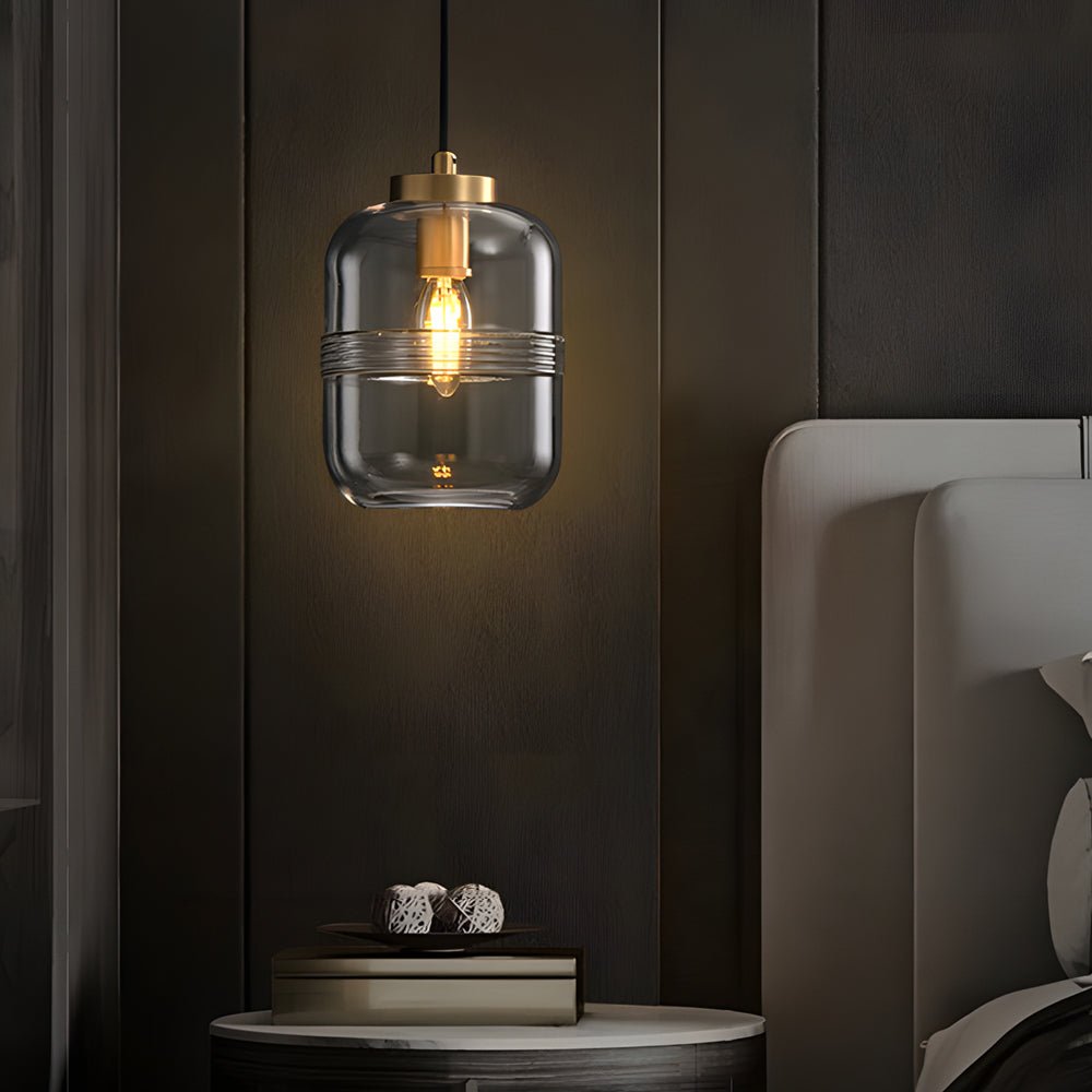 Semi-Threaded Glass Dimming Copper Pendant Light