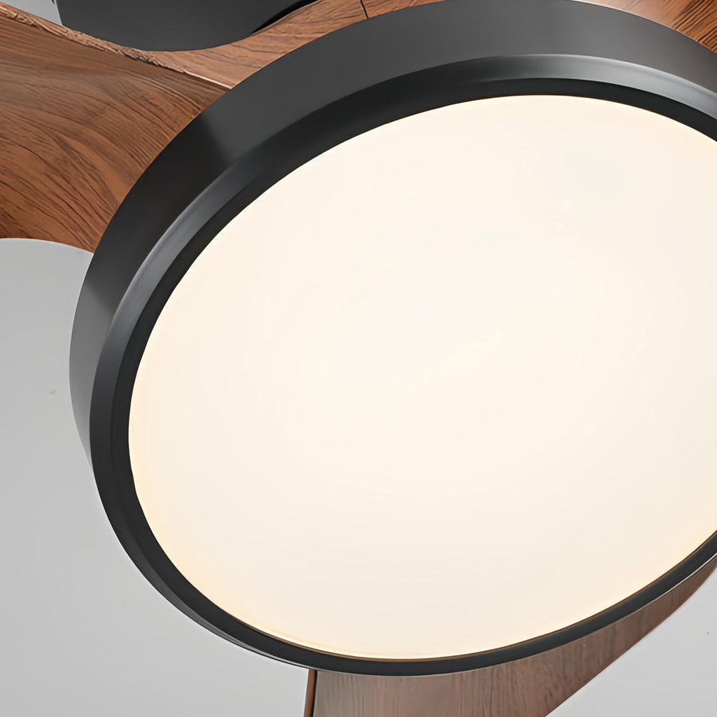 Simple White Ceiling Fan with Light Remote Control Silent Operation