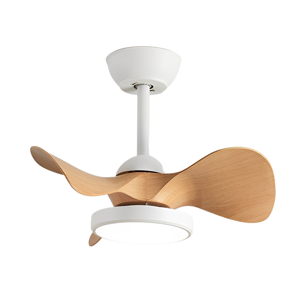 Simple White Ceiling Fan with Light Remote Control Silent Operation