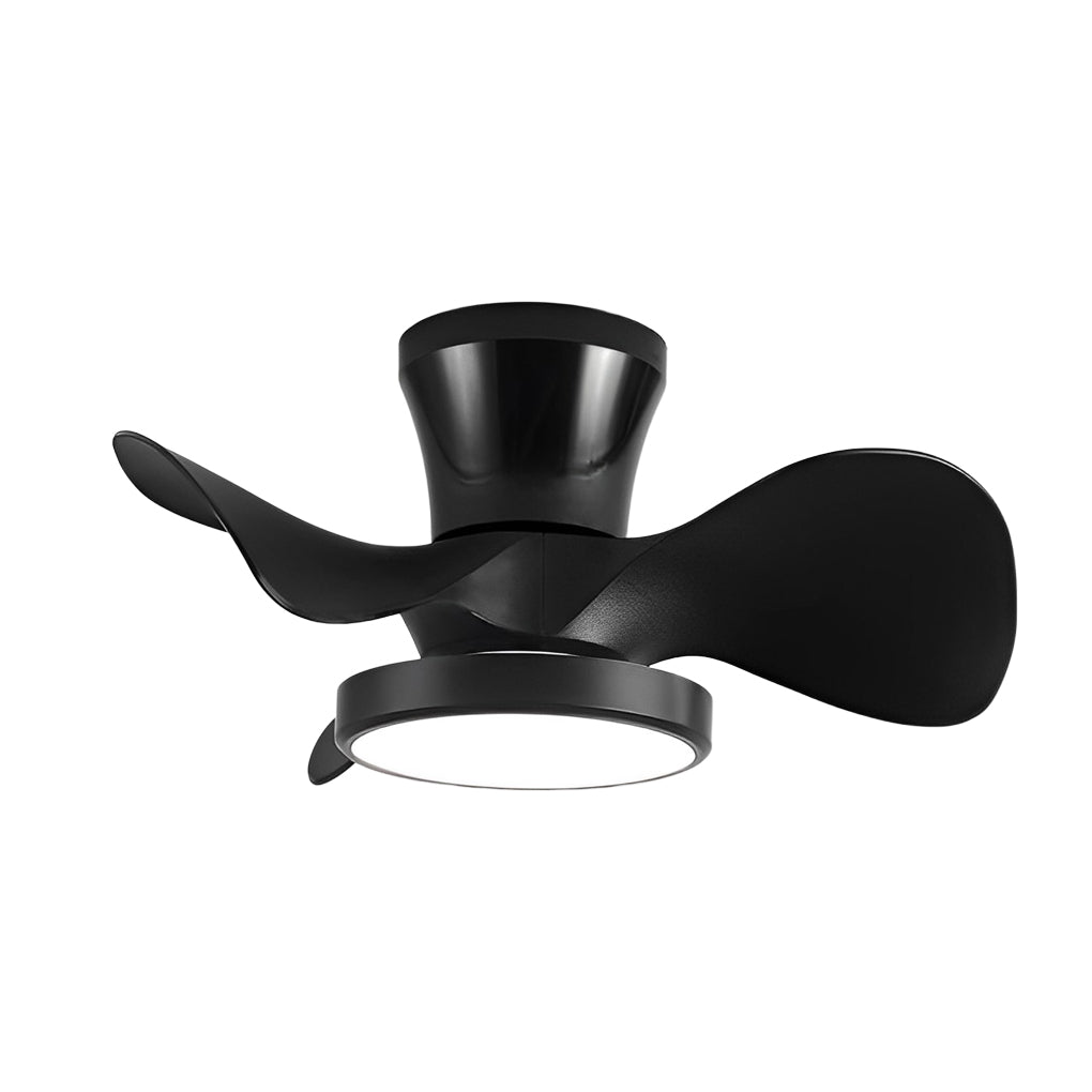 Simple White Ceiling Fan with Light Remote Control Silent Operation
