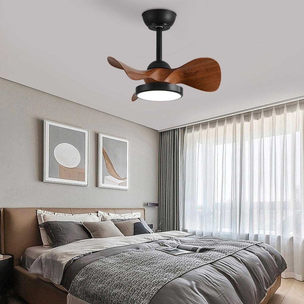 Simple White Ceiling Fan with Light Remote Control Silent Operation