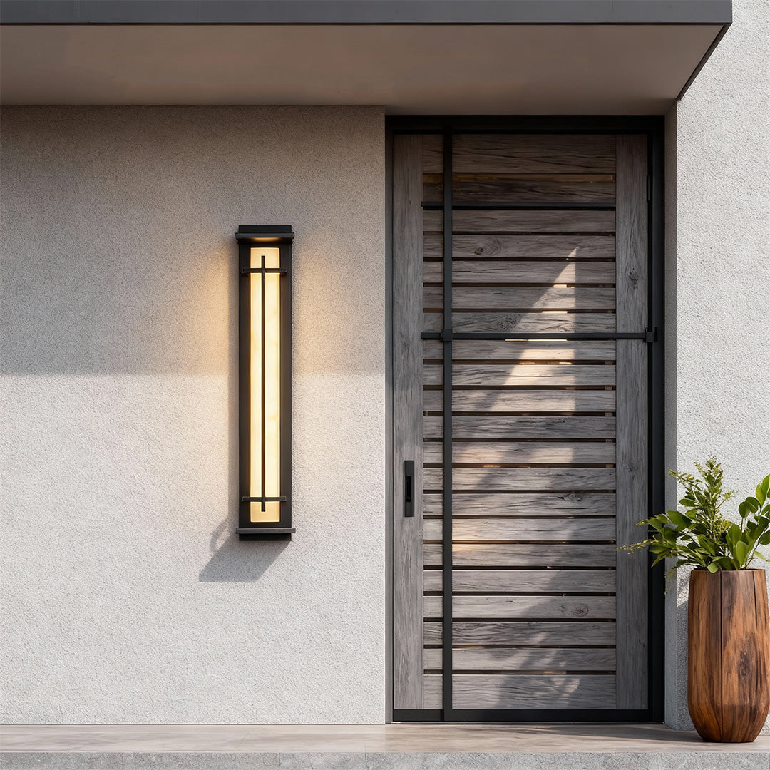 Black Outdoor Wall Light Waterproof Minimalist Design