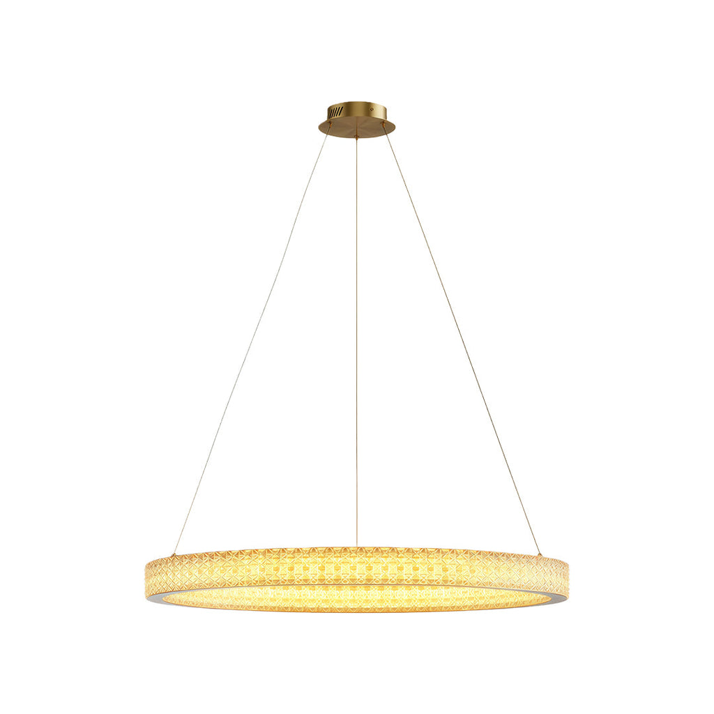 Circular Modern Copper Chandelier – Luxury Ceiling Light Fixture