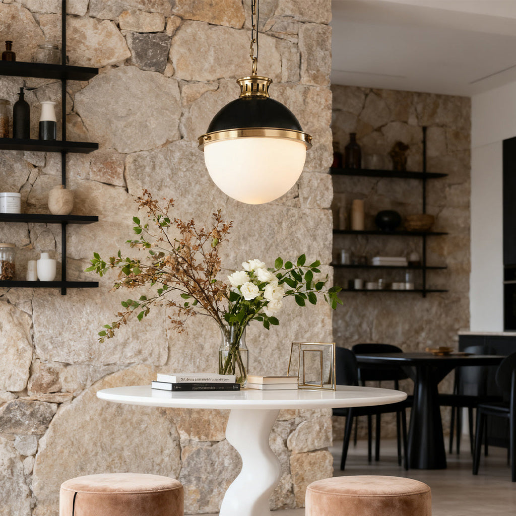 Ball Pendant Light - Classic Glass Globe Ceiling Fixture
