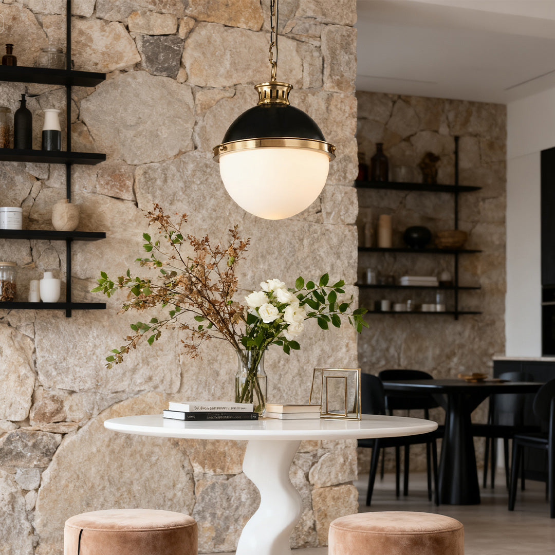 Ball Pendant Light - Classic Glass Globe Ceiling Fixture