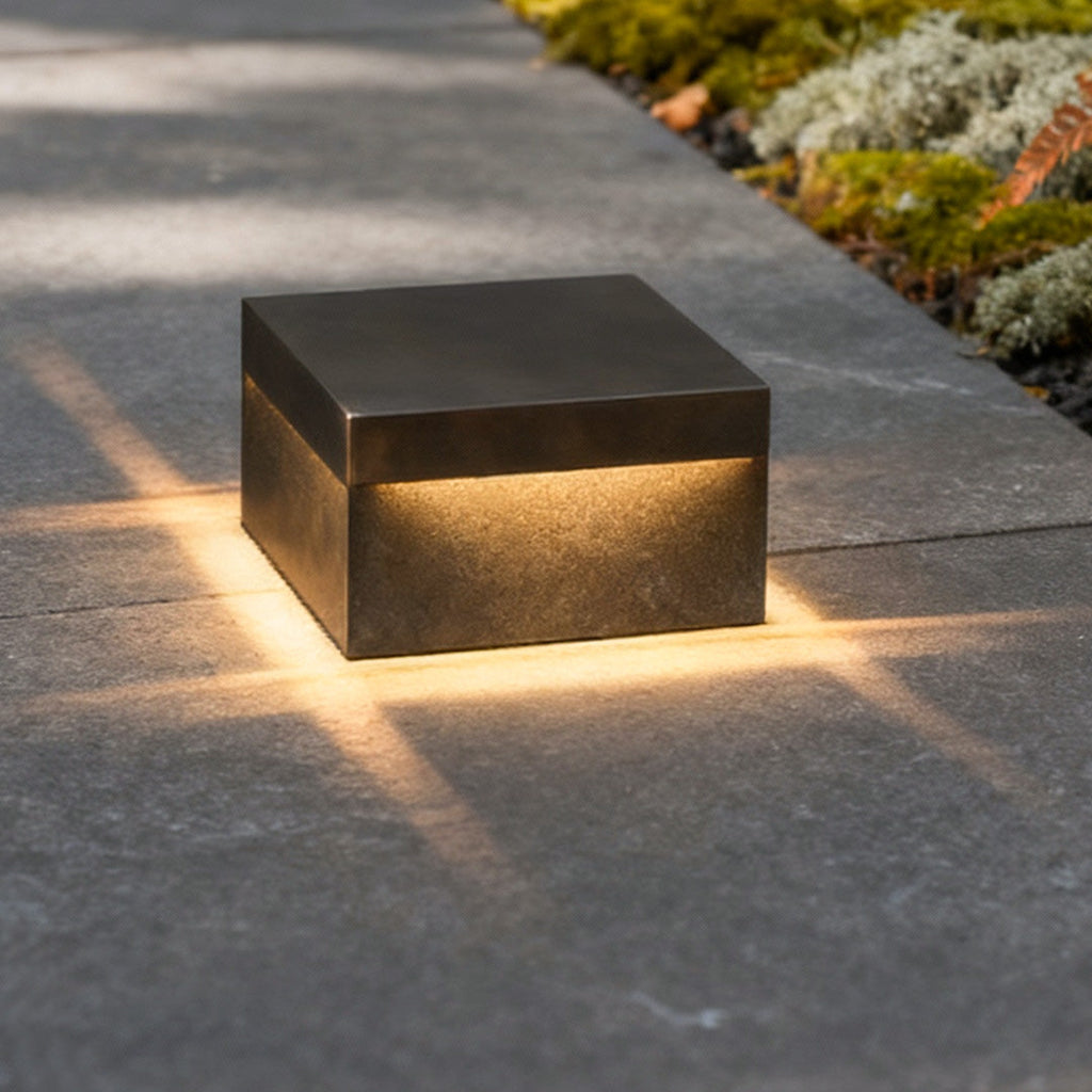 Square Waterproof Outdoor Fence Light - Modern Pillar Lighting for Patios and Gardens