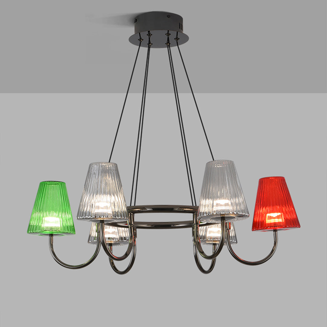 Branch LED Suspension Chandelier - Modern Glass Ceiling Light Fixture