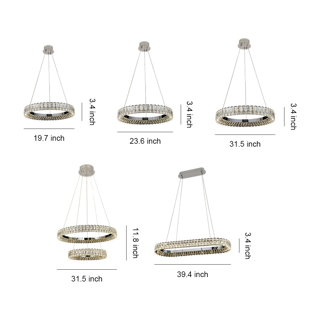 Circle Chandelier Minimalist Luxury Ceiling Light Ring