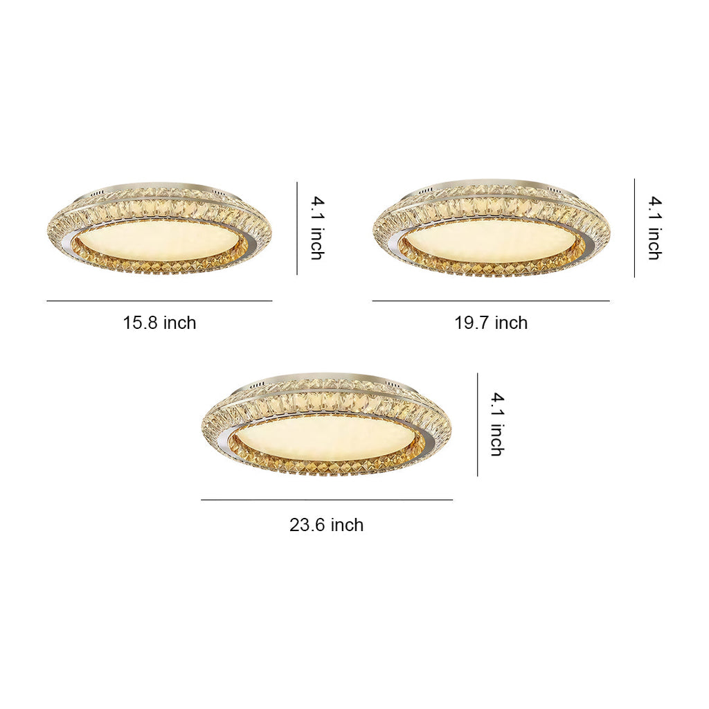 Flush Mount Crystal Ceiling Light Luxury Eye-Protecting Lamp