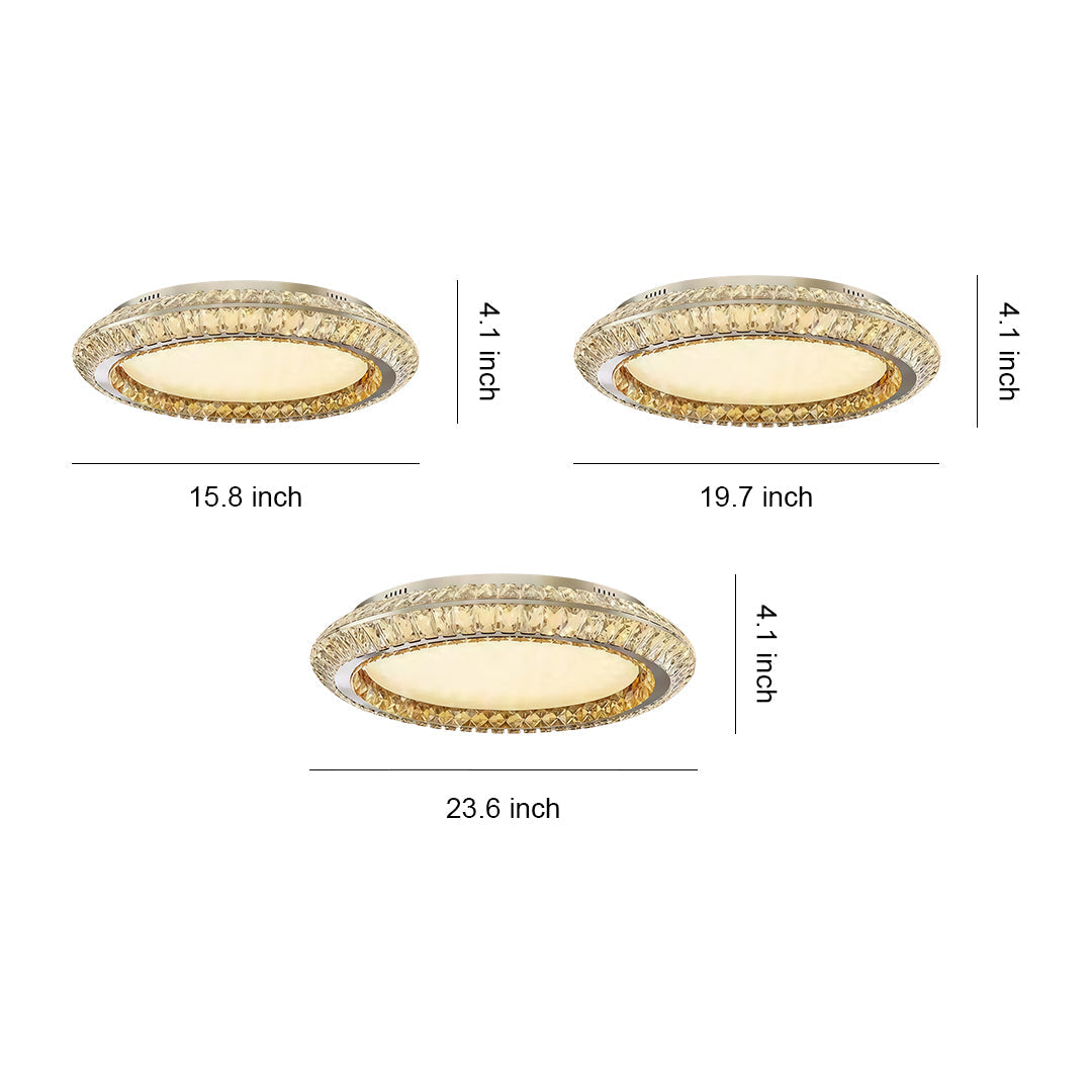 Flush Mount Crystal Ceiling Light Luxury Eye-Protecting Lamp