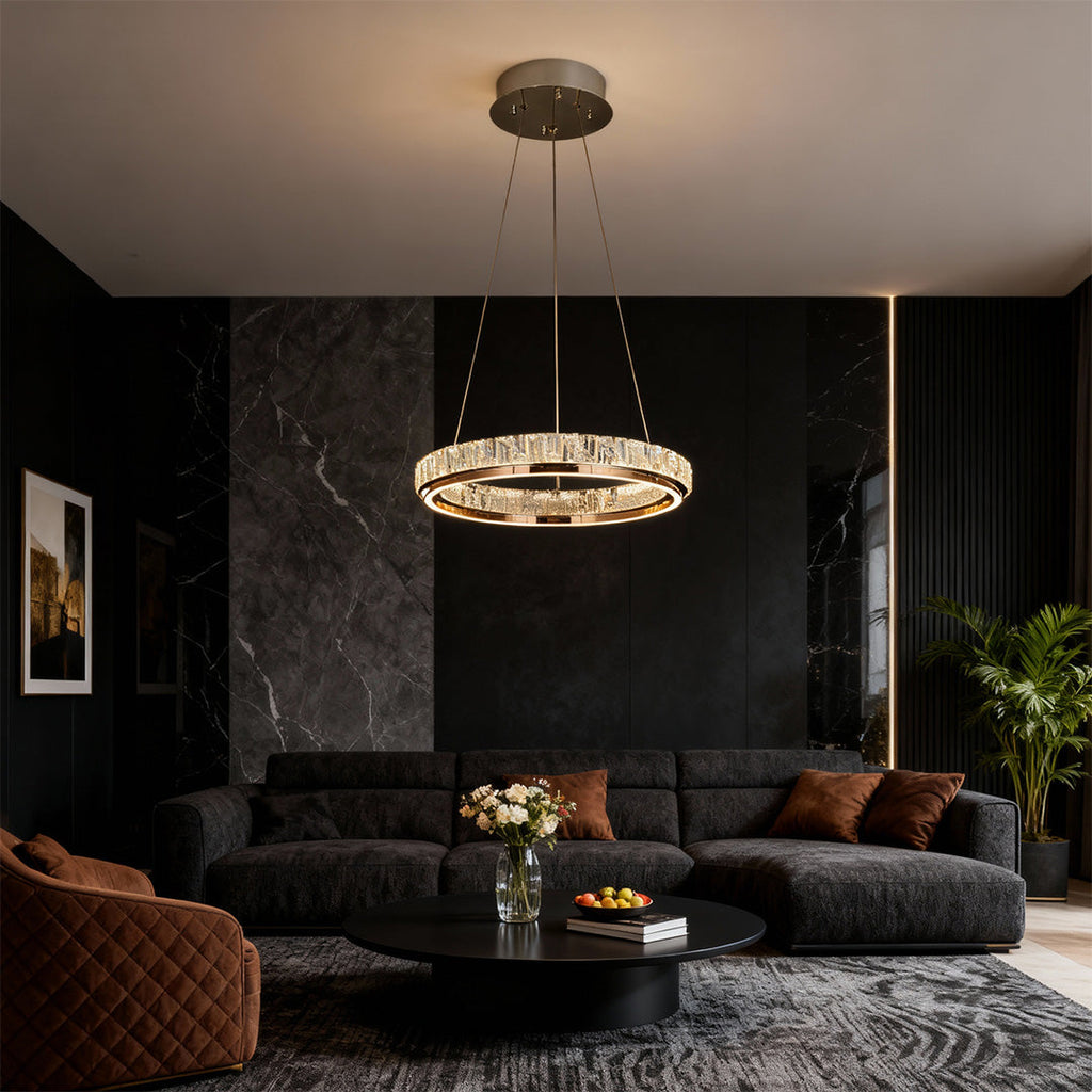 Luxury Modern Crystal Ring Chandelier Ceiling Light