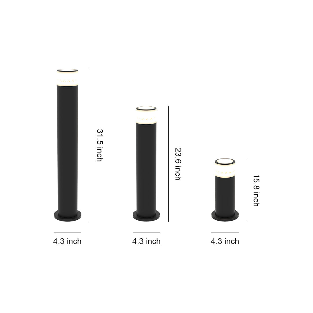 Sleek Outdoor Path Light - Ambient Garden Bollard Lamp