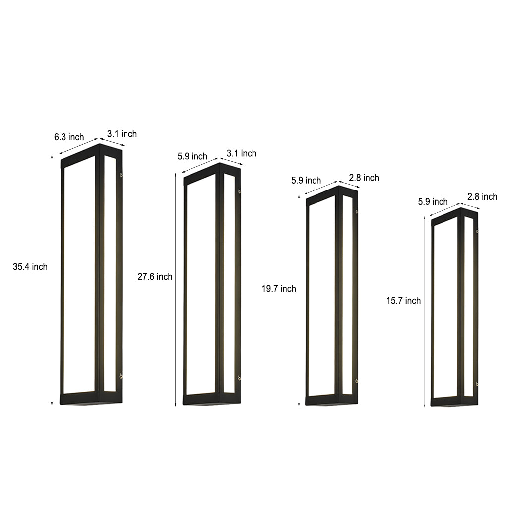 Modern LED Waterproof Rectangle Outdoor Wall Light
