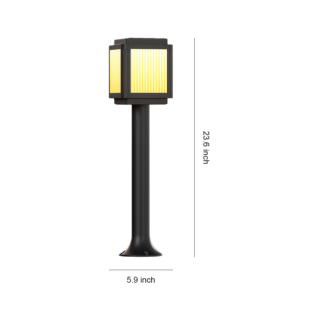 Contemporary Solar Path Lights - Modern Post Top Garden Stake Light
