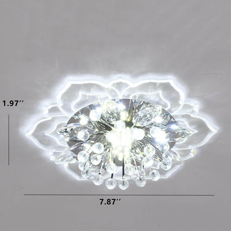 Modern Crystal Flower LED Flush Mount Ceiling Light  

Illuminate your space with this elegant modern crystal flower-shaped ceiling light. Featuring energy-efficient LED technology, it enhances any room with its stylish design and beautiful crystal finish