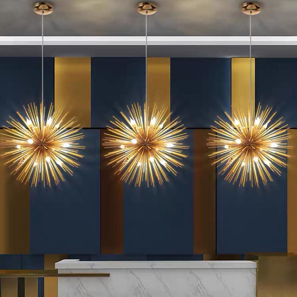 Unique LED Globe Pendant Light - Electroplated Metal Modern Design