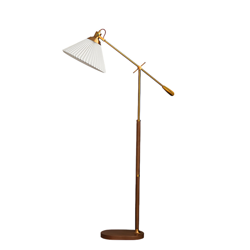 Adjustable Retro Floor Lamp Swing Arm for Bedroom Task Lighting