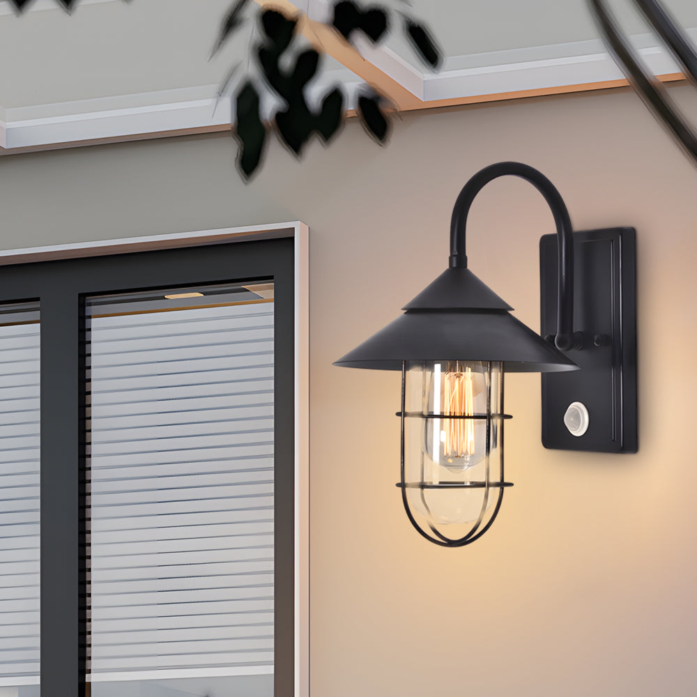 Barn Wall Light Outdoor Waterproof Retro Black Design