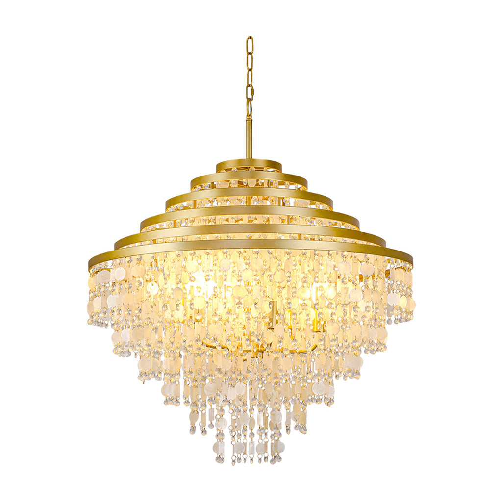 Hanging Shell Chandelier Artful Gyro Ceiling Light