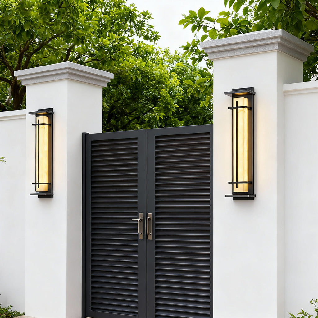 Black Outdoor Wall Light Waterproof Minimalist Design