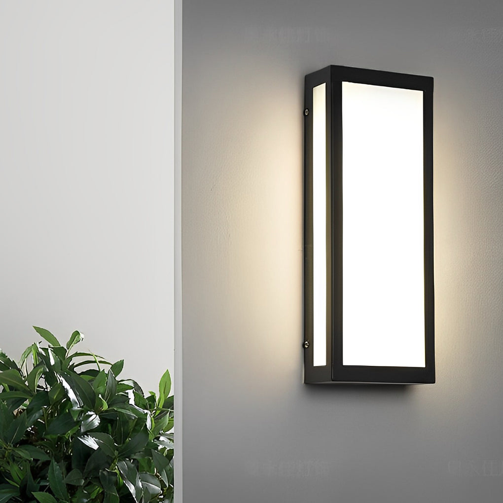 Modern Waterproof LED Outdoor Wall Light - Rectangle Design
