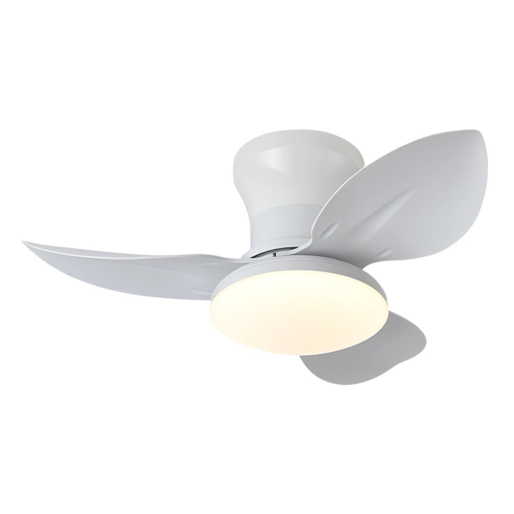 Modern 3-Blade Ceiling Fan with Remote and Dimmer Light, Quiet Operation