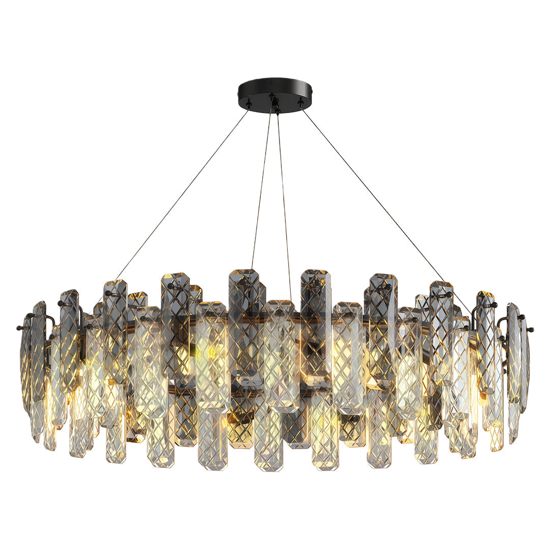 Contemporary Crystal Chandelier Eye-Protecting Ceiling Light