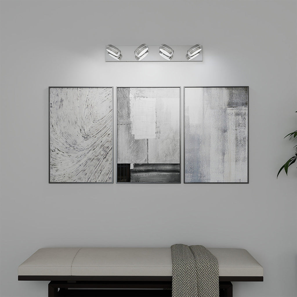 Chrome Bathroom Vanity Light Luxury Minimalist Aluminum Mirror Light Modern Fixtures LED Lighting for Home Decor Stylish Wall Sconce Bright Illumination Contemporary Design Adjustable Anti-Rust High-Quality Finish Energy-Efficient Bathroom Lighting Elegan