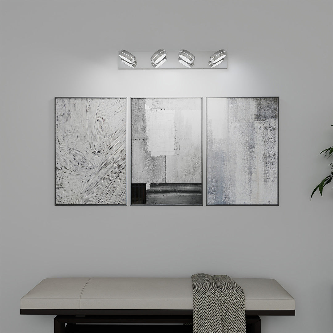 Chrome Bathroom Vanity Light Luxury Minimalist Aluminum Mirror Light Modern Fixtures LED Lighting for Home Decor Stylish Wall Sconce Bright Illumination Contemporary Design Adjustable Anti-Rust High-Quality Finish Energy-Efficient Bathroom Lighting Elegan