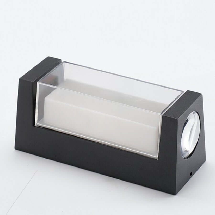 Sleek Dual-Directional Outdoor Wall Light - Modern Arc & Rectangle Design