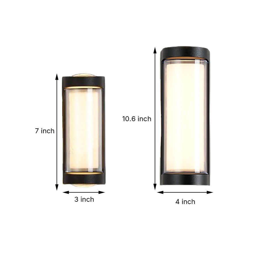 Sleek Dual-Directional Outdoor Wall Light - Modern Arc & Rectangle Design
