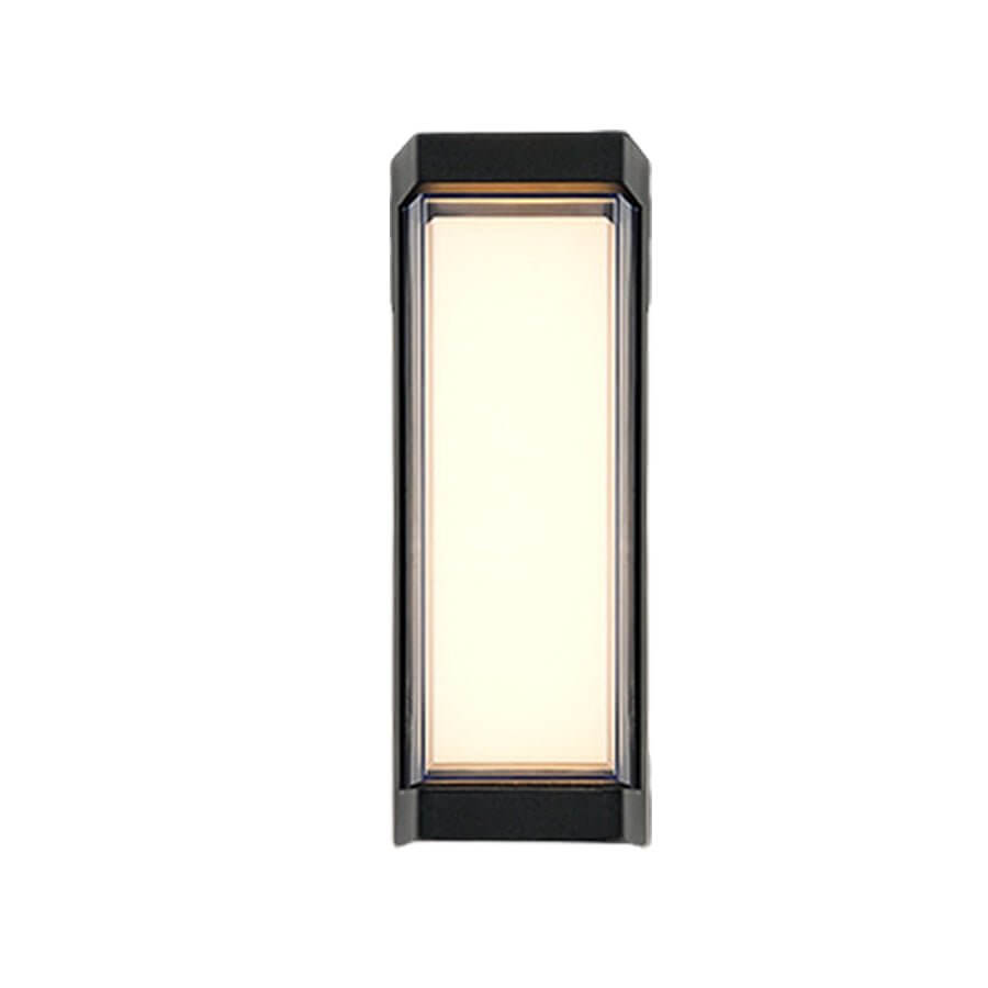 Sleek Dual-Directional Outdoor Wall Light - Modern Arc & Rectangle Design