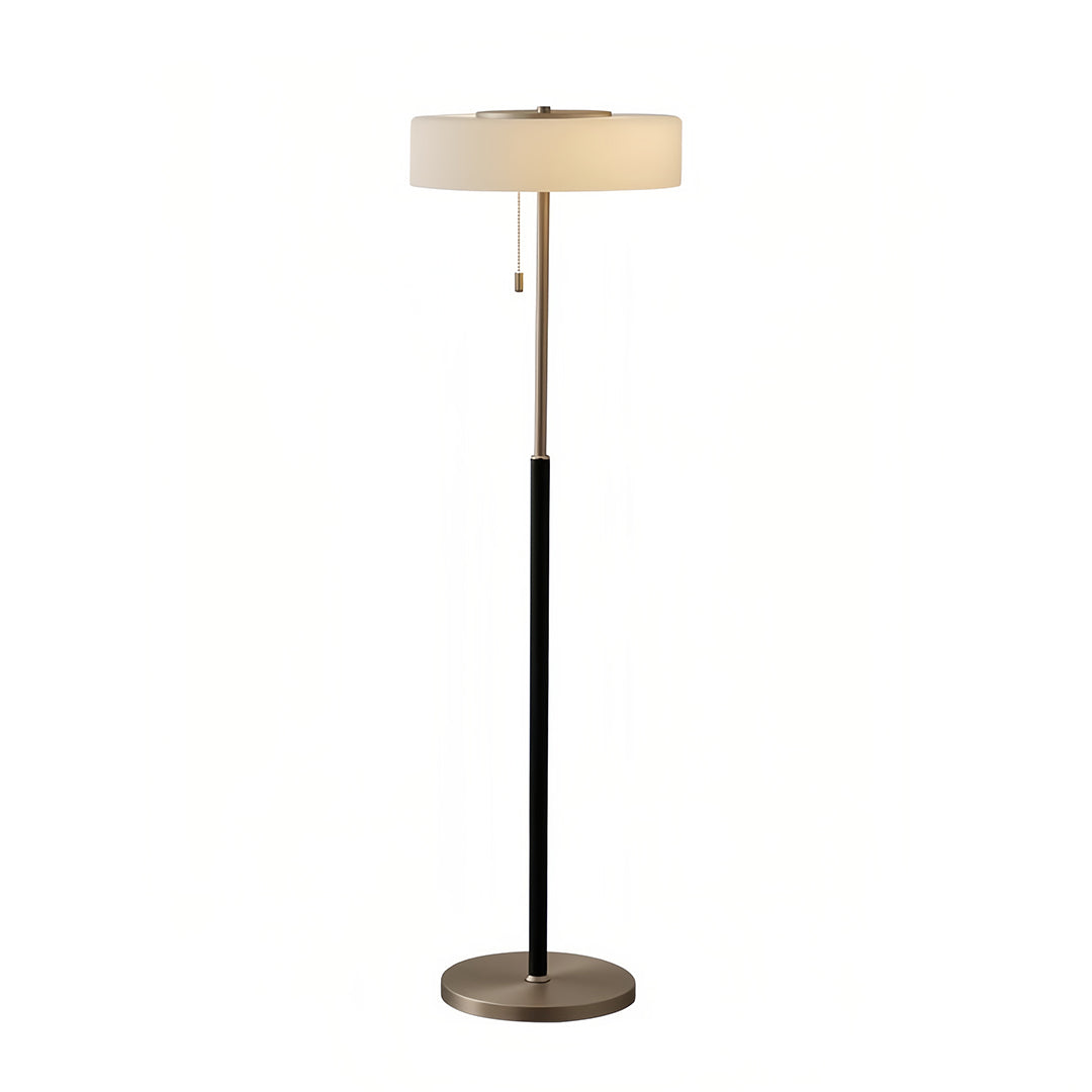 Elegant LED Drum Shade Floor Lamp - Tall Ambient Standing Light