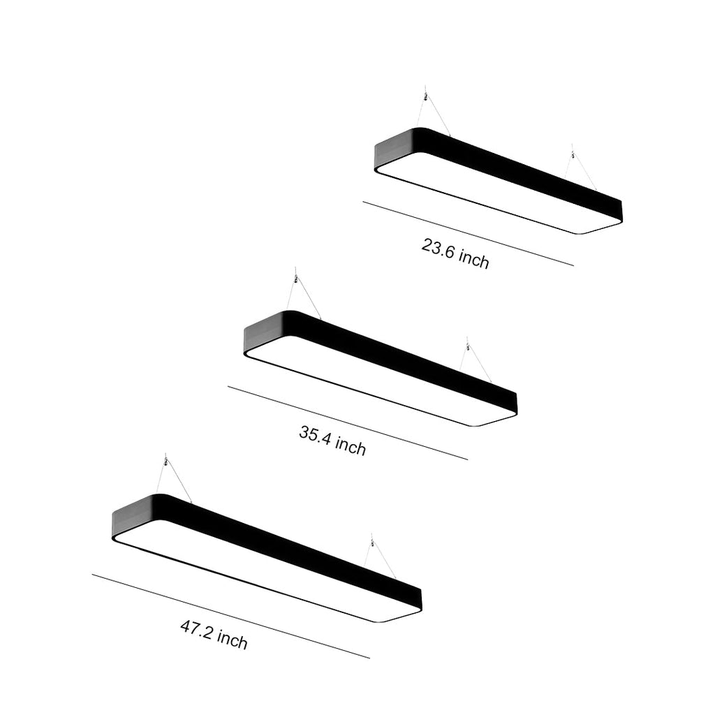 Long Rectangular Modern LED Chandelier - Minimalist Ceiling Light