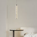 Modern Crystal Pendant Light Linear Ceiling Fixture Minimalist Design