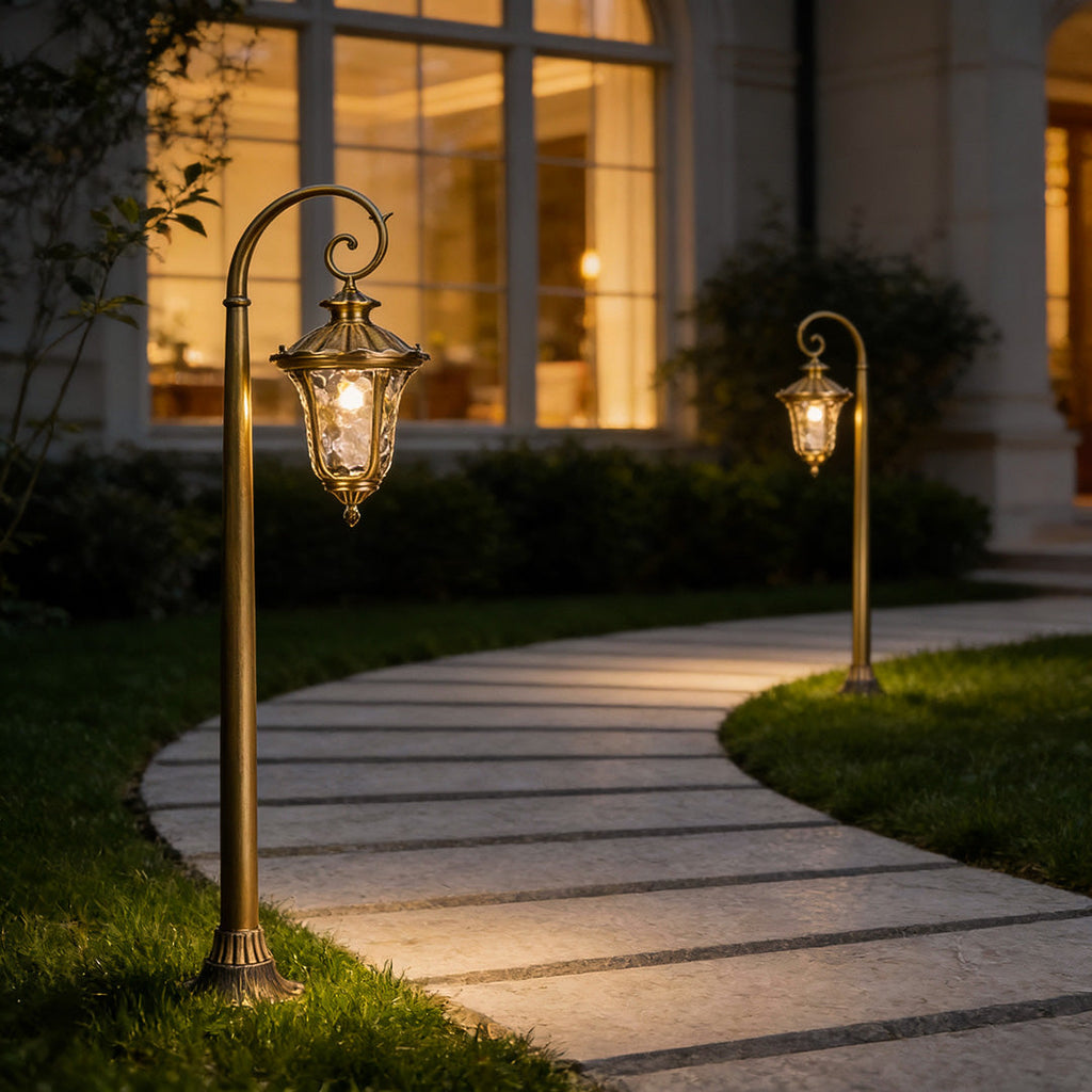 European Style Copper LED Vintage Outdoor Path Light - Durable and Elegant Illumination