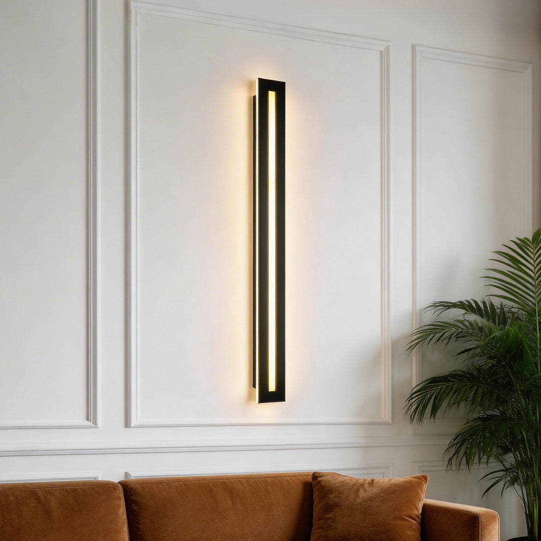 Modern LED Linear Black Wall Sconce - Iron Light Fixture