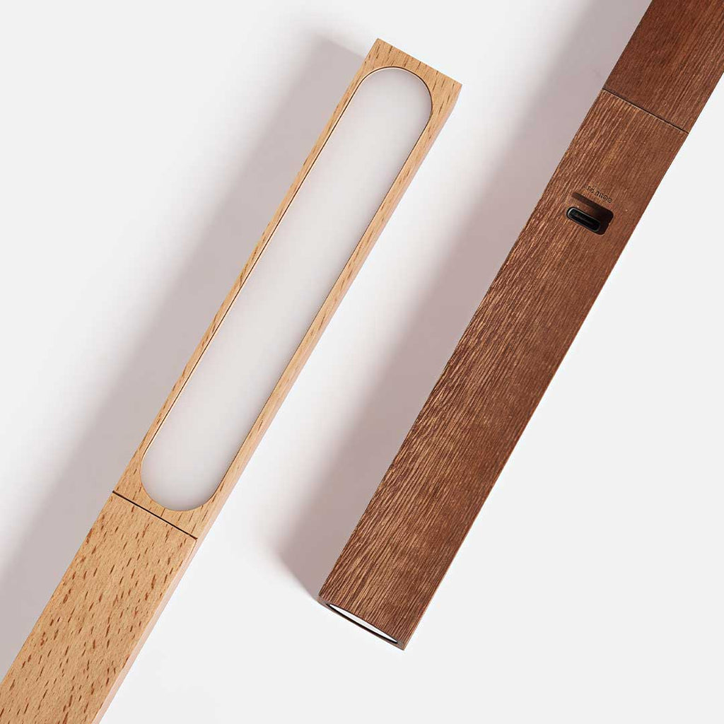 Nordic LED Desk Light - Dual Magnetic Touch Control Wooden Lamp