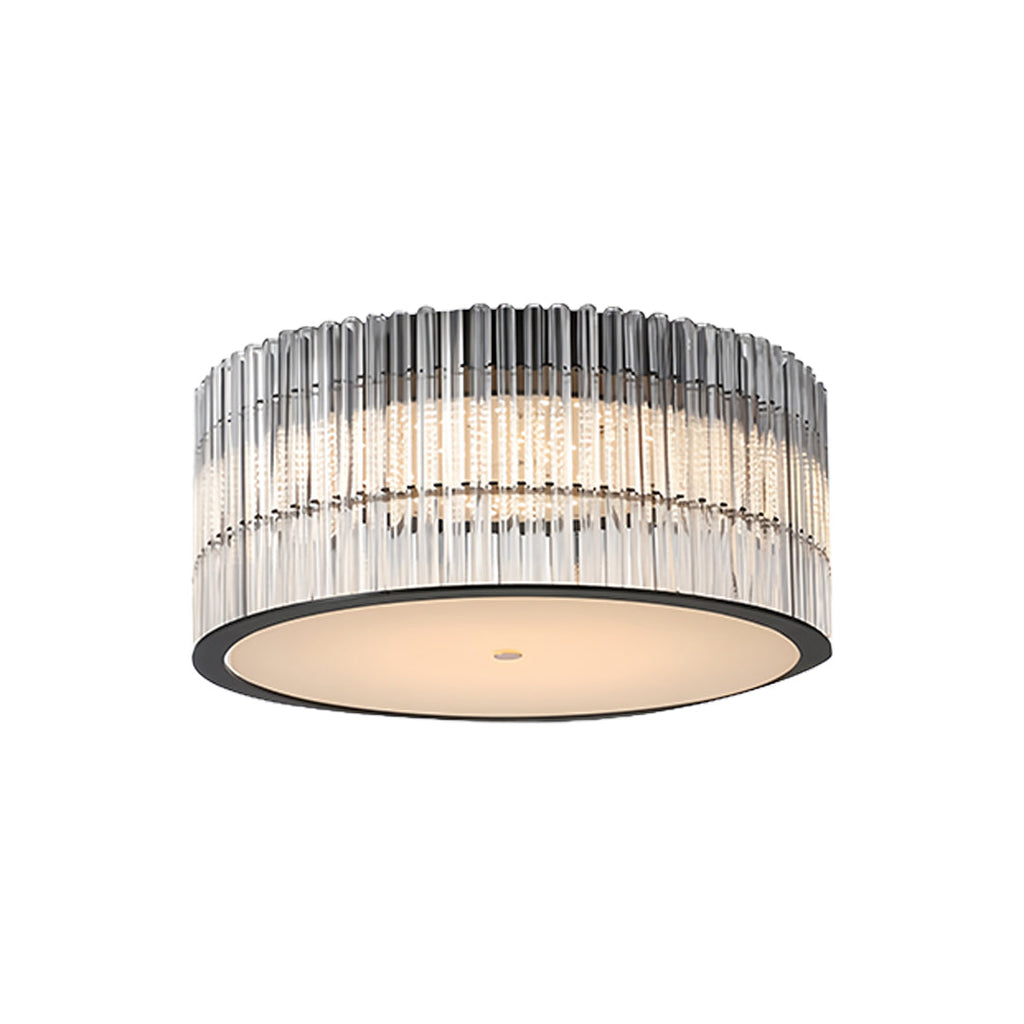 Modern Minimalist Crystal Flush Mount Light Fixture
