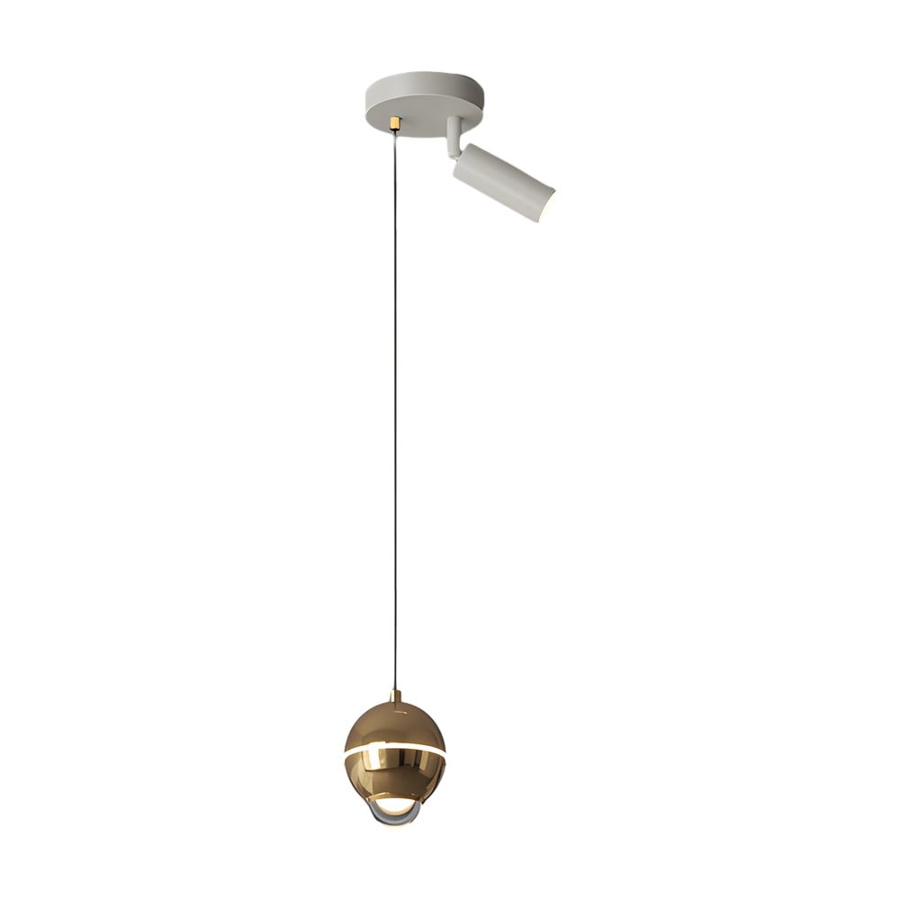 Small Metal Ball LED Pendant Light - 3 Step Dimming Modern Spotlight