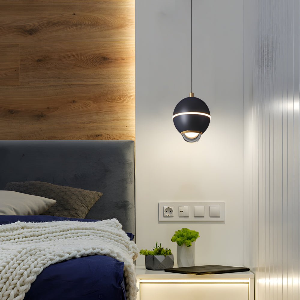 Small Metal Ball LED Pendant Light - 3 Step Dimming Modern Spotlight