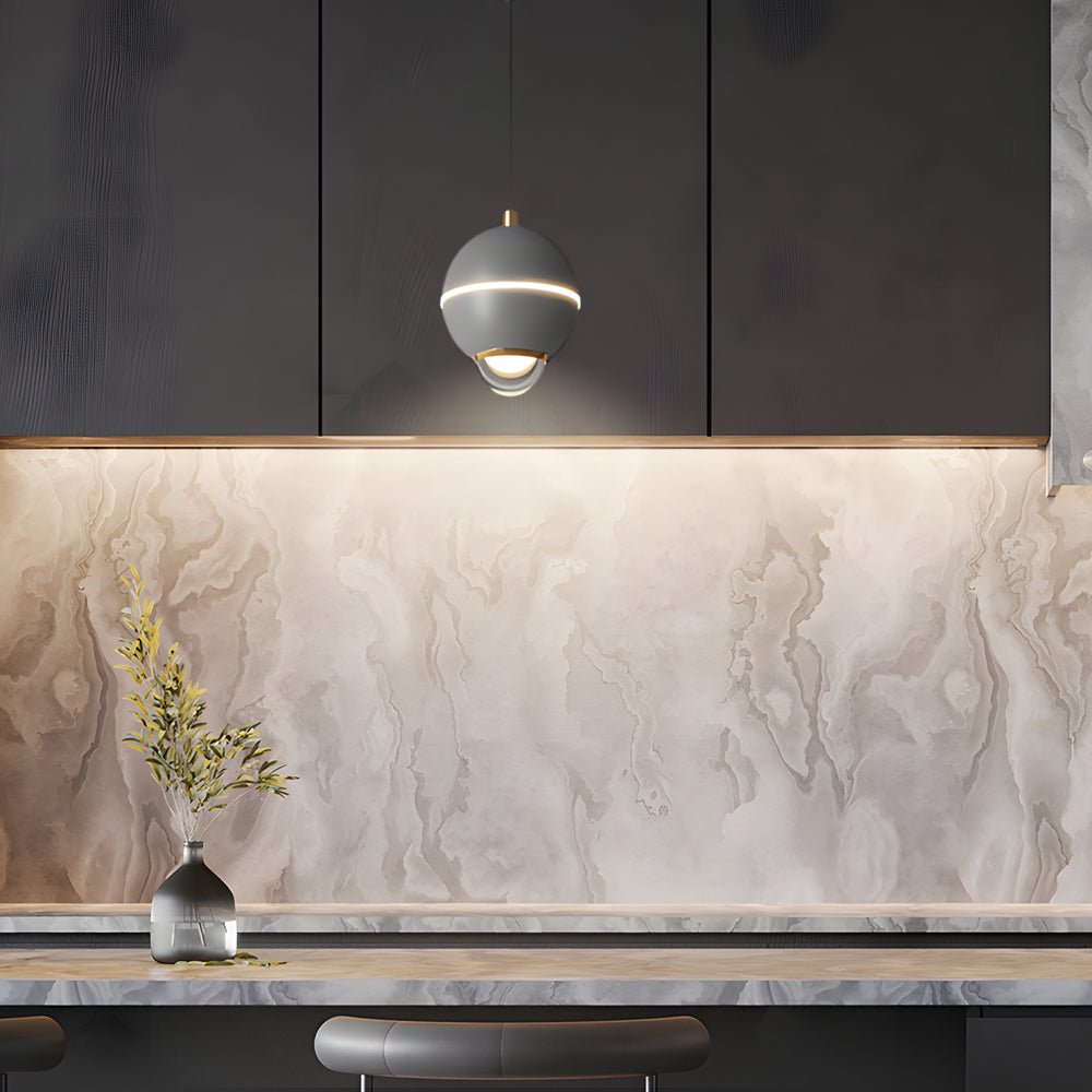 Small Metal Ball LED Pendant Light - 3 Step Dimming Modern Spotlight