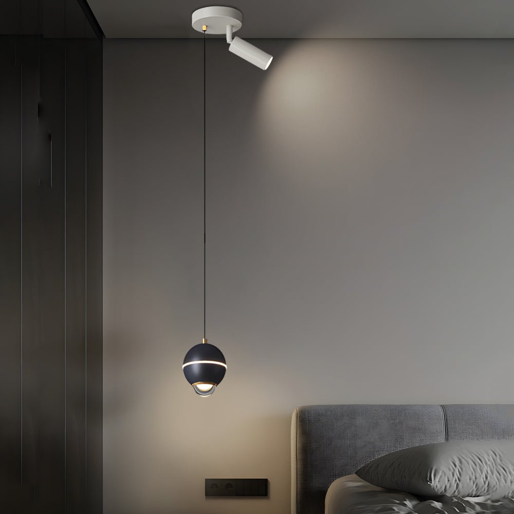 Small Metal Ball LED Pendant Light - 3 Step Dimming Modern Spotlight