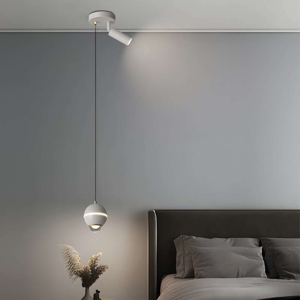 Small Metal Ball LED Pendant Light - 3 Step Dimming Modern Spotlight