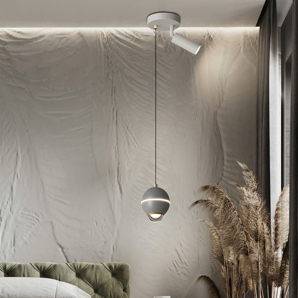 Small Metal Ball LED Pendant Light - 3 Step Dimming Modern Spotlight