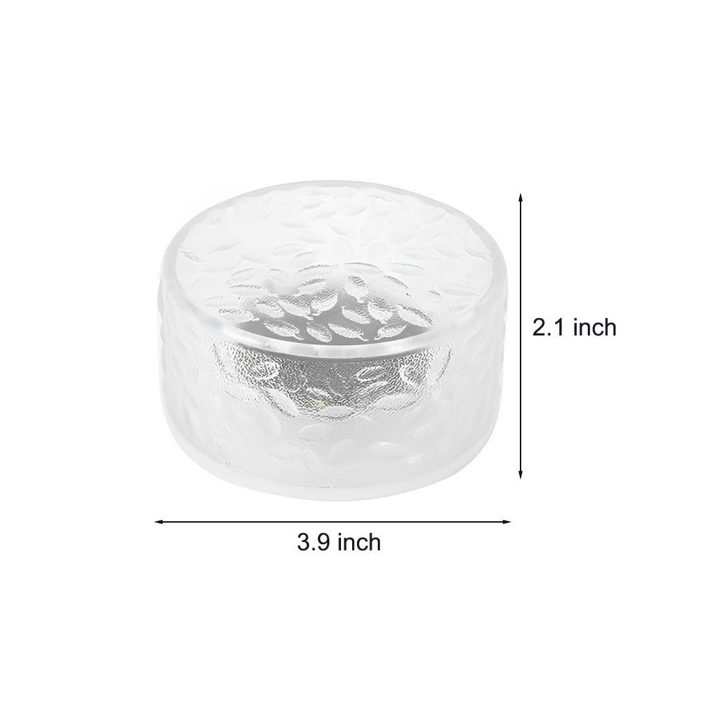 4-Pack LED Round Ice Brick Step Lights - Outdoor Atmosphere Lighting