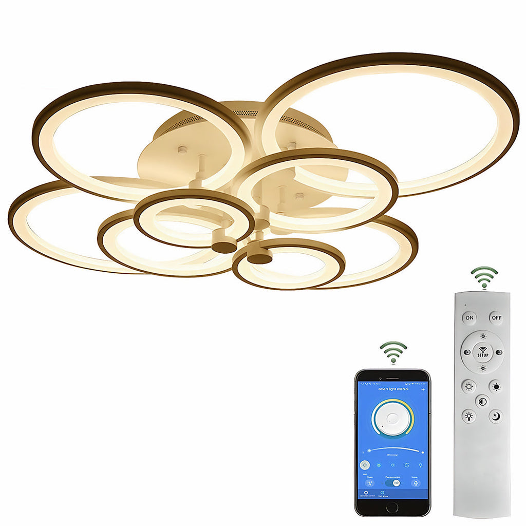 Elegant Multi-Ring Overlapping Ceiling Light Fixture