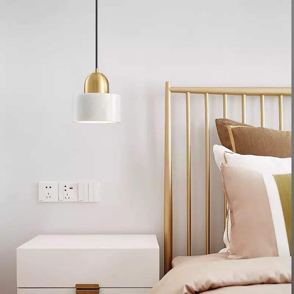 Modern Metal Marble Mini Pendant Light fixture Artistic Home Lighting