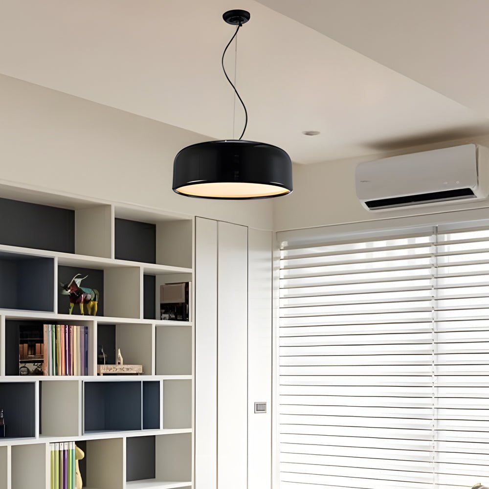 Smithfield Pendant Light - Modern Aluminum Hanging Fixture in Black/White Design