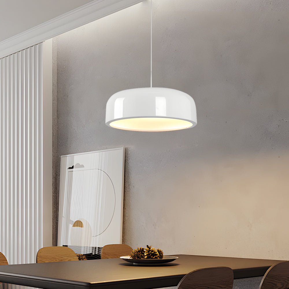 Smithfield Pendant Light - Modern Aluminum Hanging Fixture in Black/White Design